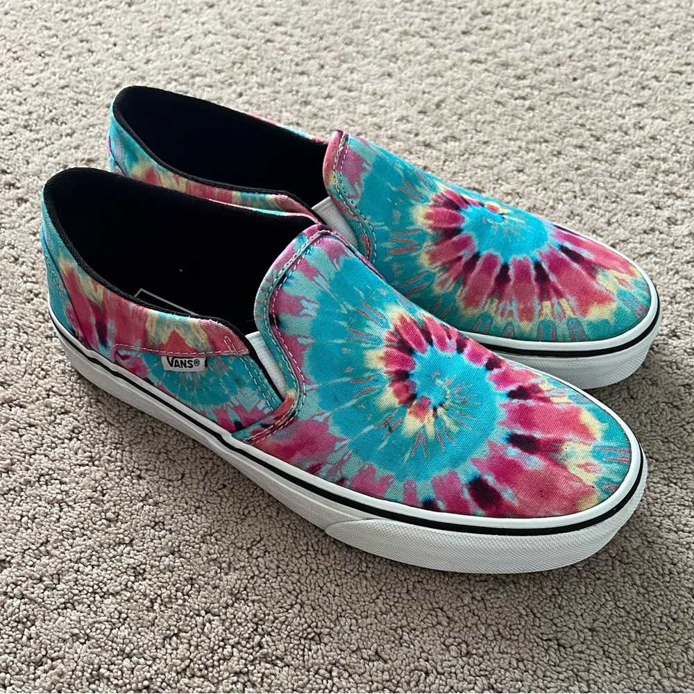 VANS Asher Tie Dye Slip Ons